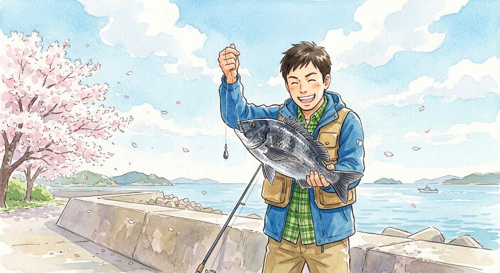 春の瀬戸内でチヌを狙うかぶせ釣り